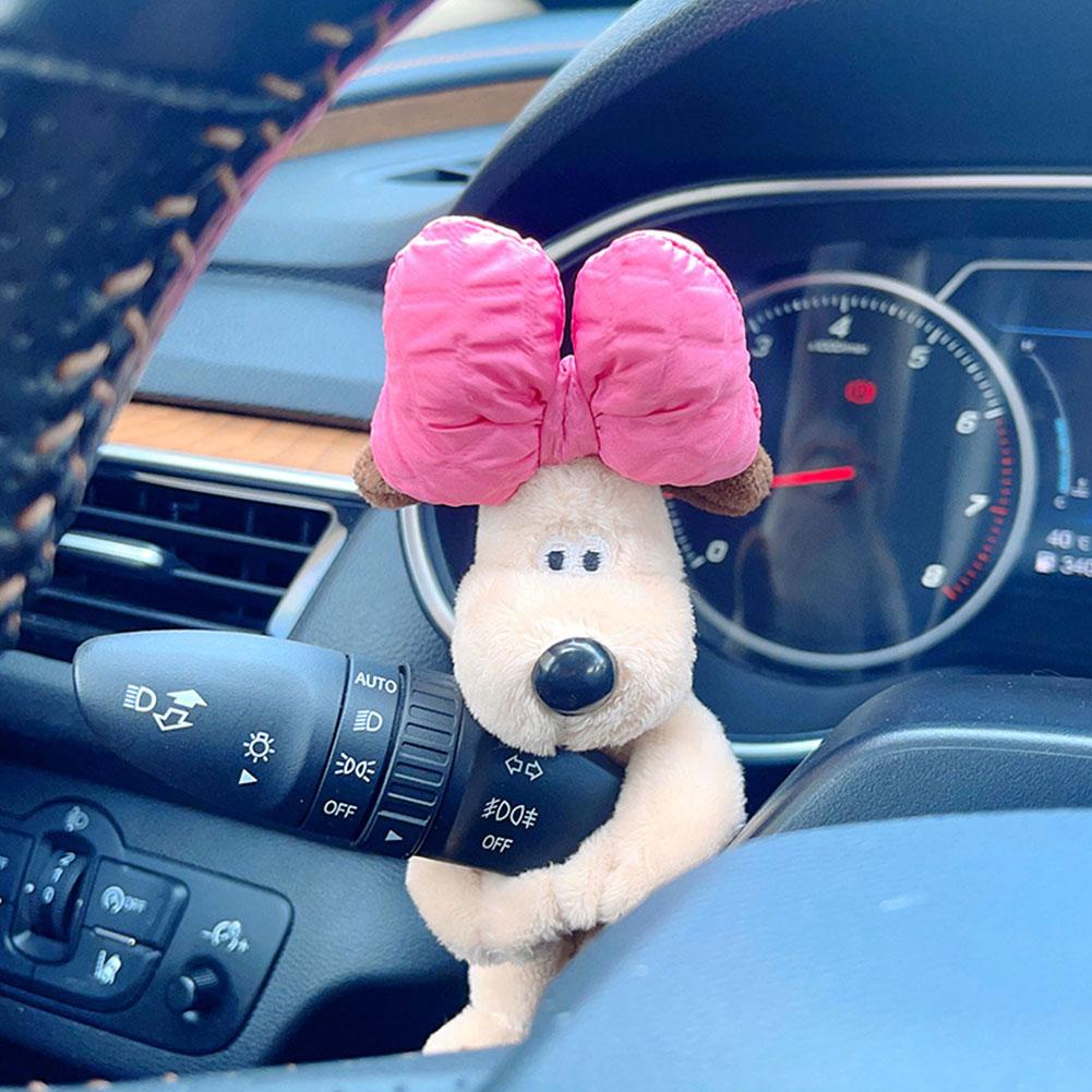 Decoração De Carro Cão Fofo Pelúcia Boneca Alavanca