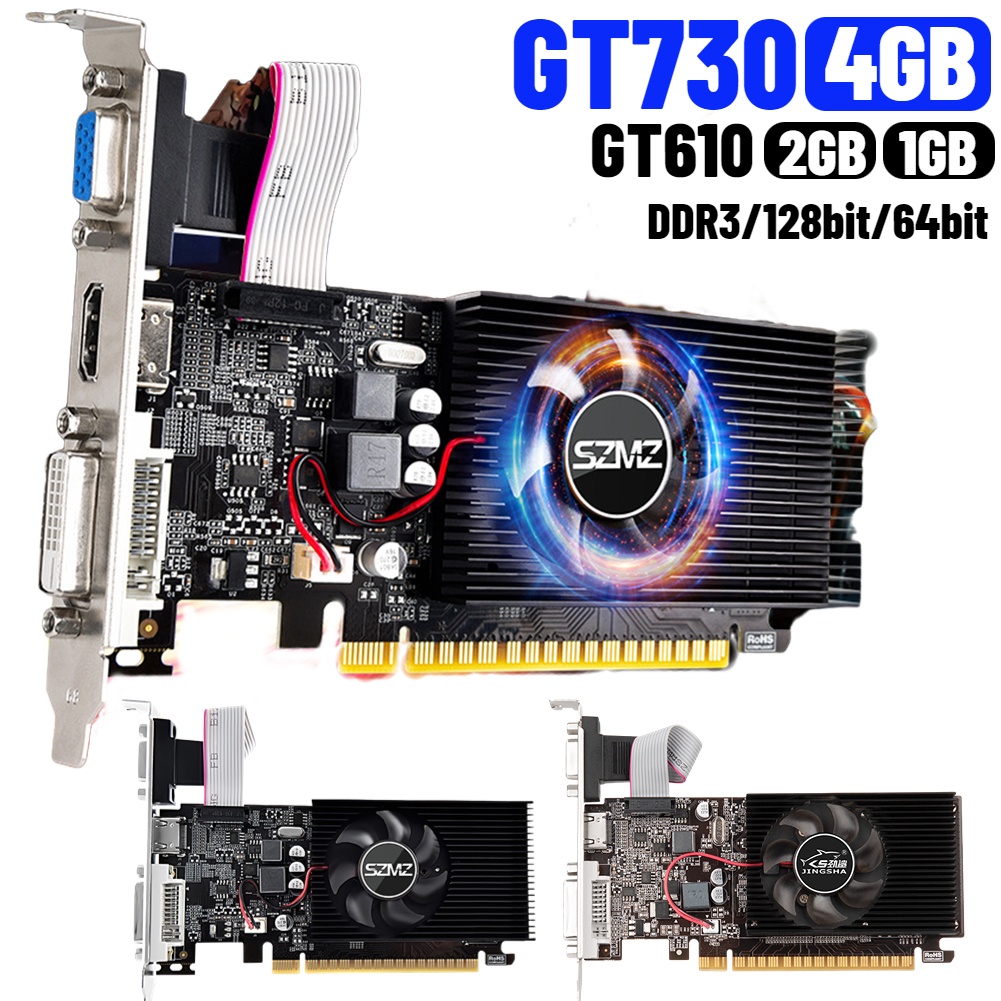 Placa de Video GeForce Afox GT 730 LP, 4GB DDR3, 128bits, AF730-4096D3L6