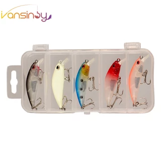 Umpan Sebarau Afundando Isca De Pesca De Minhoca 5cm 4g Artificial Dura 3D Olhos Crankbait Wobblers Tackle
