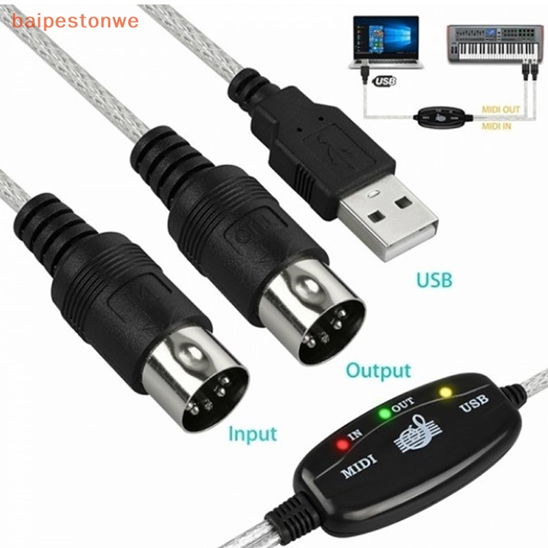 2m teclado para pc usb midi cabo conversor para música cabo de