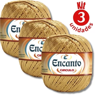 Kit 3 Fio Linha Encanto Dourado / Ouro Círculo - 7577