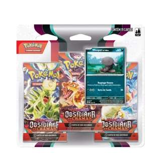 Blister Triplo Pokémon Obsidiana em Chamas Wooper de Paldea