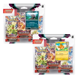 Kit Blister Triplo Pokémon Obsidiana em Chamas Pawmi Wooper