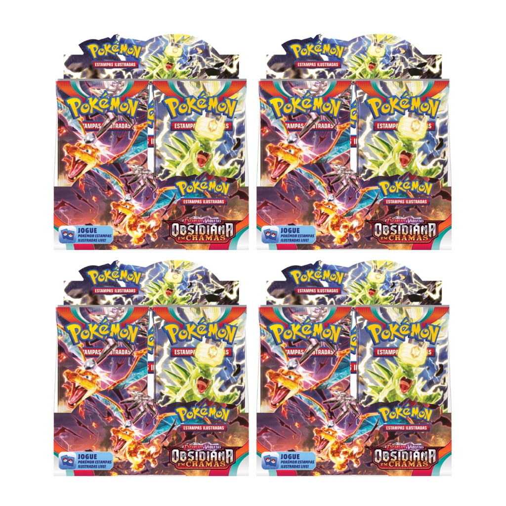 Case 4 Booster Box Obsidiana em Chamas Lacrada Copag - Escorrega o Preço