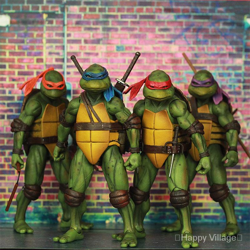 Neca Teenage Mutant Ninja Turtles Anime Action Figure Modelo Brinquedos Coleção Figuras Crianças Menino Halloweens Natal Presentes de Aniversário SLOK