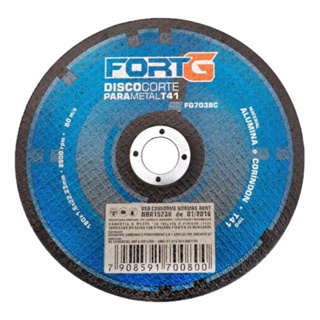 Disco de Corte para Metal T41 em Alumina e Corídon 7 180x1,6x22,23mm FORTG