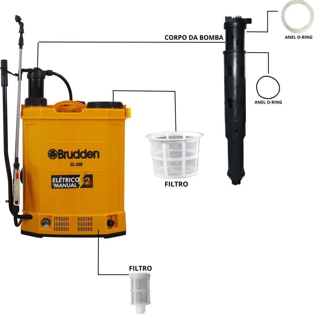 Bomba Pulverizador Manual Para Aplicar Veneno Com Reservatório de 400ml