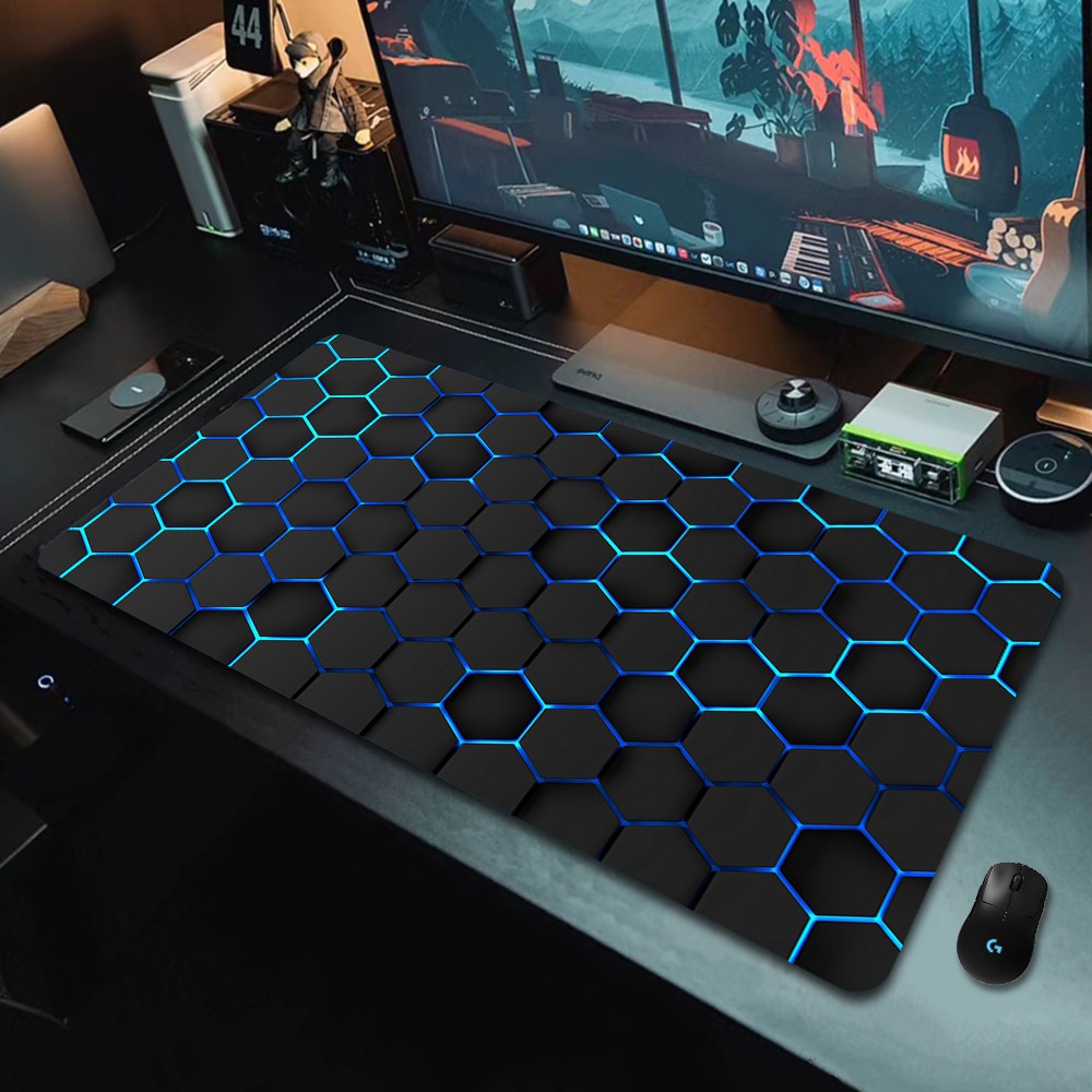 Mouse pad gamer mousepad jogo tapete de mesa grande arte geometrica