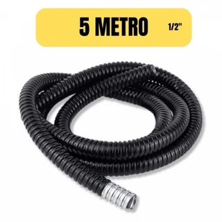SEALTUBO METÁLICO FLEXIVEL EMBORRACHADO 1/2 PRETO 5 METRO