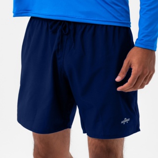 Bermuda Shorts Elastano Azul Marinho Modelo Premium Mauricinho Treino Academia Tecido Levinho