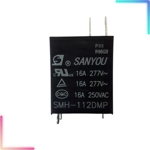 Relais Sanyou SMH-112DM – 3 Broches à Souder, 16A 250V, Tension Bobine 12V, Neuf