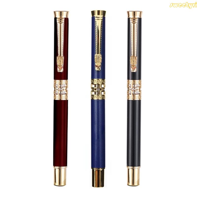 Caneta Esferográfica Rolo Metal Luxo Para Homens Negócios Assinatura Escrita