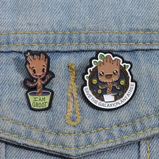 Guardiões De Filmes Da Galaxy Groot Brochura De Cartoon Europeu E Americano Acessórios Periféricos De Filme Televisão Pin Marvel Metal Badge Clothing Backpack