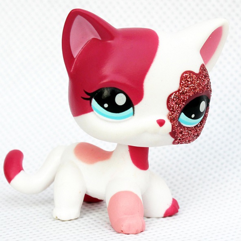LPS CAT Rare Littlest pet shop Brinquedos Mini Stands Cabelo Curto