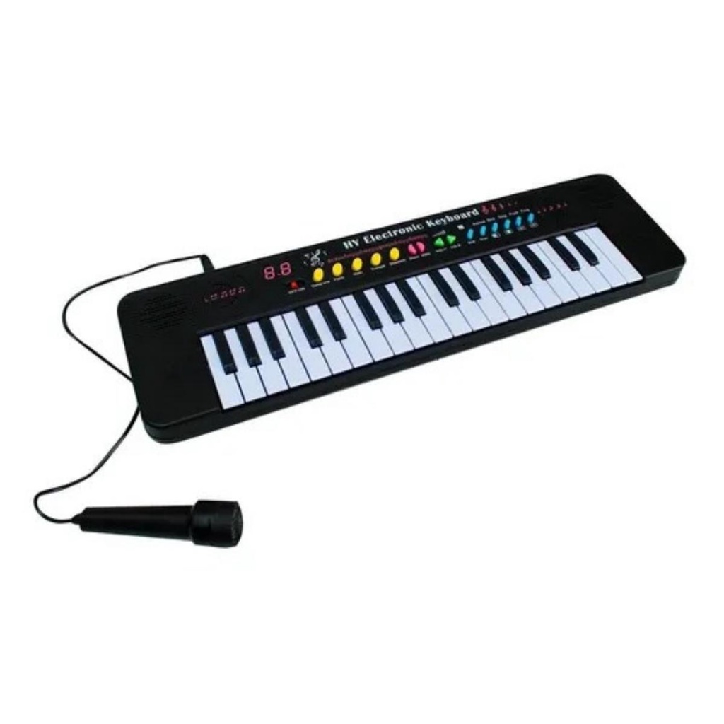 Brinquedo Musical Teclado Infantil Piano 37 Teclas Microfone no Shoptime