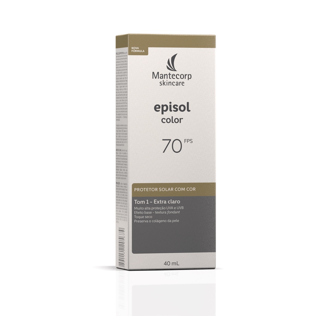 Protetor Solar Episol Color Tom 1 Extra Claro fps 70 40ml (Validade 09/ ...