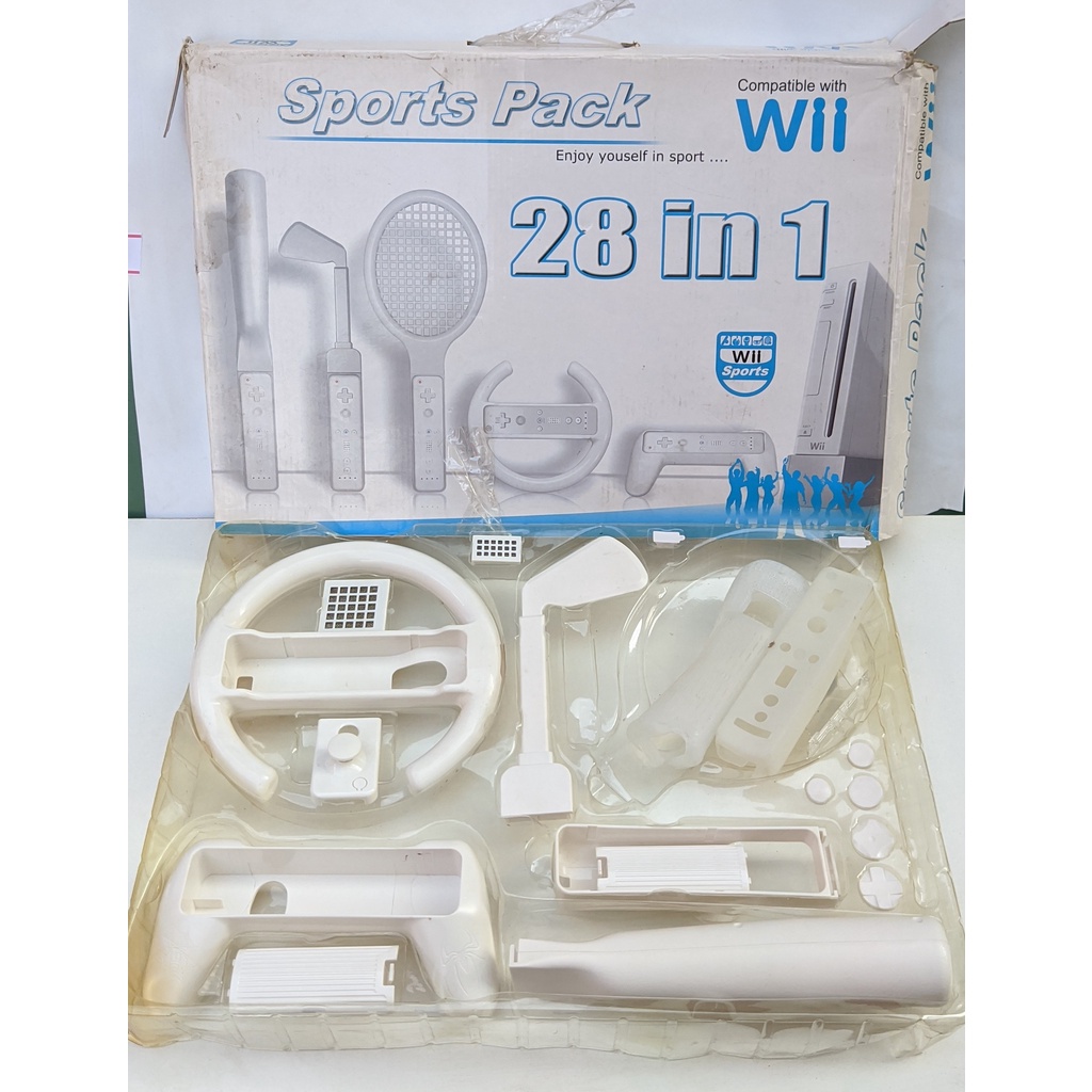 Acessorios wii sports na caixa