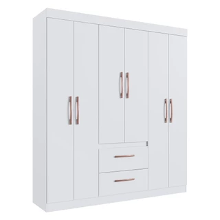Guarda-Roupas 6 Portas 2 Gavetas Multimóveis CR35114
