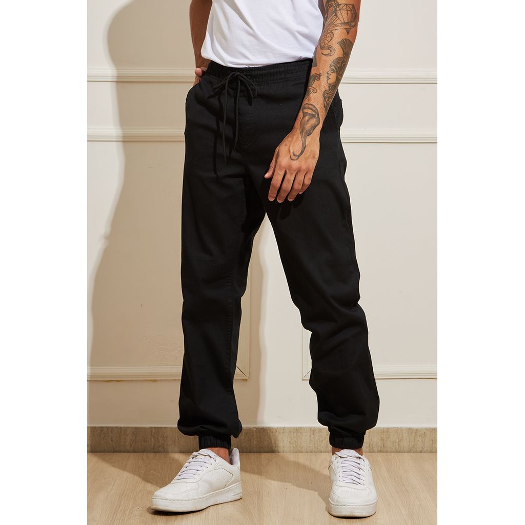 Calça Masculina Jogger - Preto