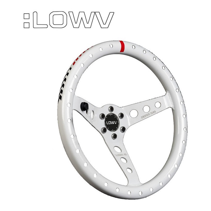 Volante Arrancada Lowv Sniper ( Aluminio / Branco / 3 Rasgos ) | Shopee ...