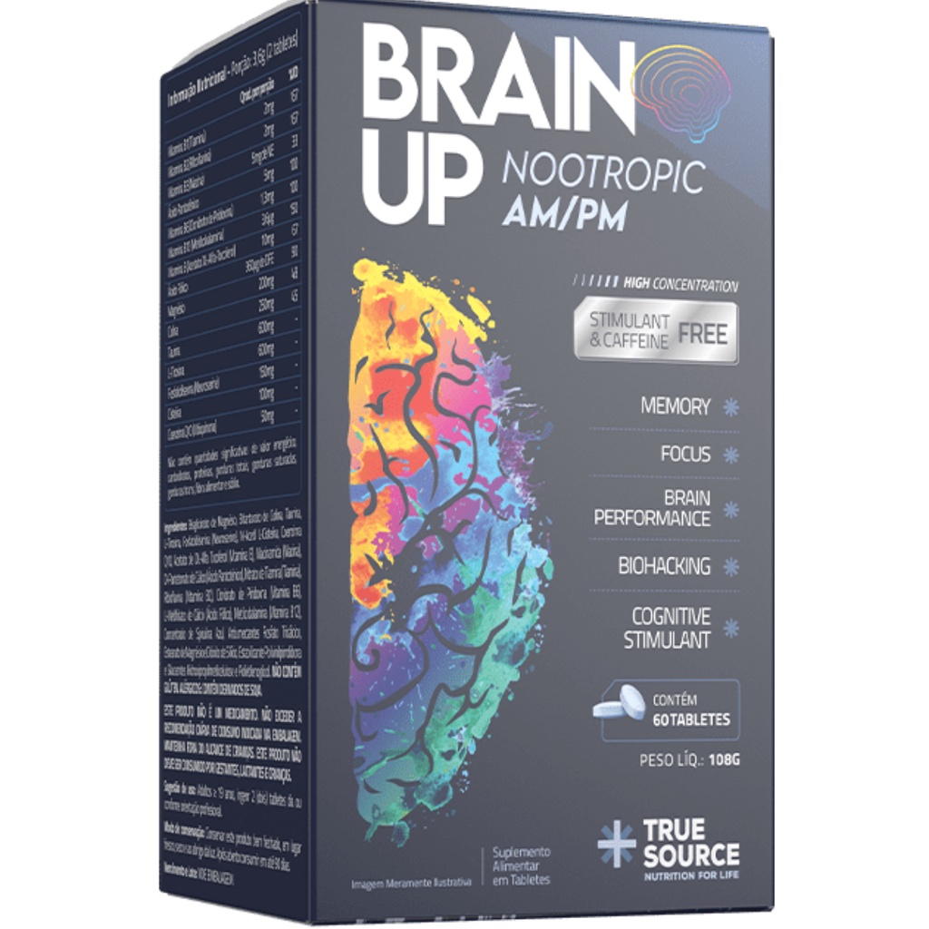 TRUE BRAIN UP AM/PM 60 TABLETES - TRUE SOURCE | Shopee Brasil