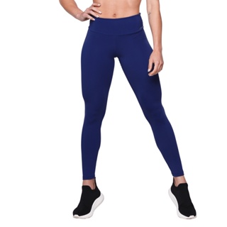 Calça Legging 3D Poliamida Básico Cintura Alta Grossa Fitness Academia Ou  Dia A Dia - Marinho