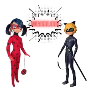 Boneco Miraculous Cat Noir Articulado Grande 56cm + Brinde