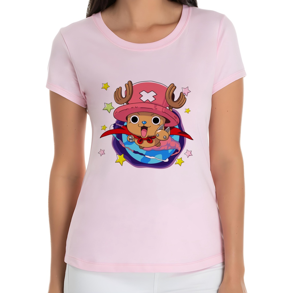 Camiseta Babylook Feminina Monkey D Luffy Gear 5 Mod 02