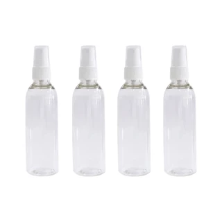 Kit 4 Frascos Para Viagem 100ml Com Tampa Spray.