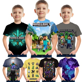 Minecraft 2021 Nova Crianças Dos Desenhos Animados Meninos Roupas