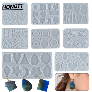 Handmade Brincos De Silicone Molde Colar Brinco Pingente De Resina Moldes Gota Dangle Jóias Fazendo Ferramentas