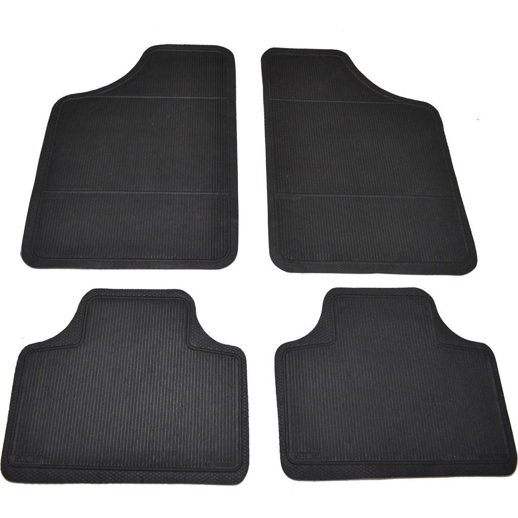 Jogo de Tapetes Autmotivo em PVC Preto Modelo 1 PVC 04 Peças