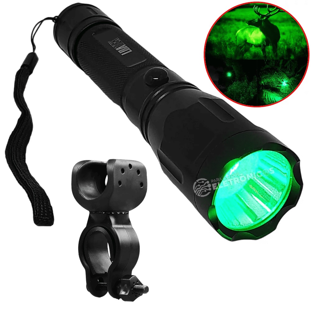 Lanterna Iluminação Verde Caça Noturna Potencia 58000w Botão Liga ...