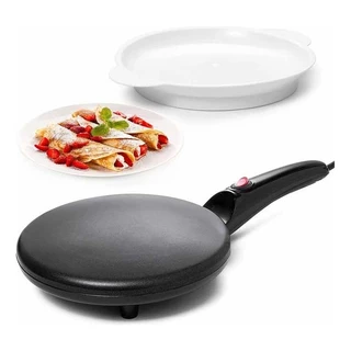 Maquina Panqueca Elétrica Omelete Crepes Preta C/ Nf
