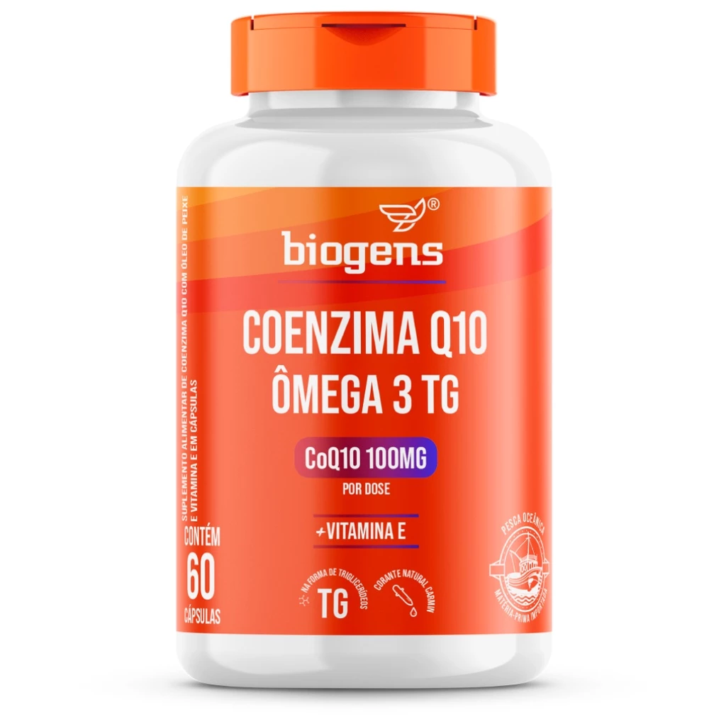 BIOGENS COENZIMA Q10 100MG + ÔMEGA 3 TG 60 CAPS