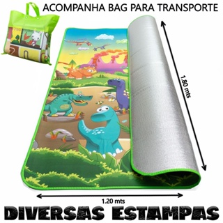 Tapete de Atividades Térmico 180x120 Infantil Emborrachado Educativo Bebê Crianças Tatame Dobrável