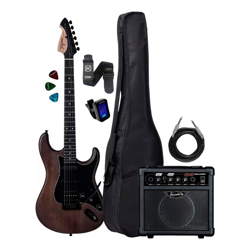 Kit Guitarra Tagima Juninho Afram J3 Amplificador Acessorios | Shopee ...