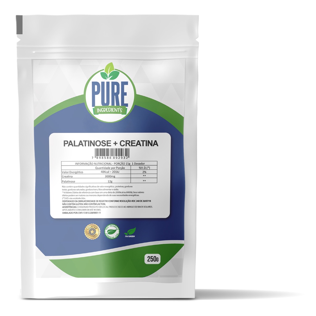 Palatinose Creatina 250g C Certificado Pure Ingredient s Shopee Brasil
