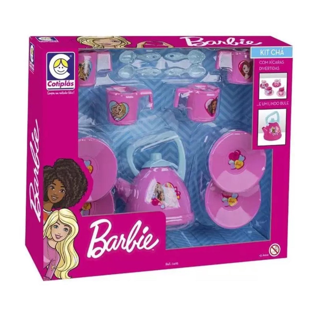 Jogo De Cha Barbie Princesa Xícara Bule Chazinho Infantil Casinha