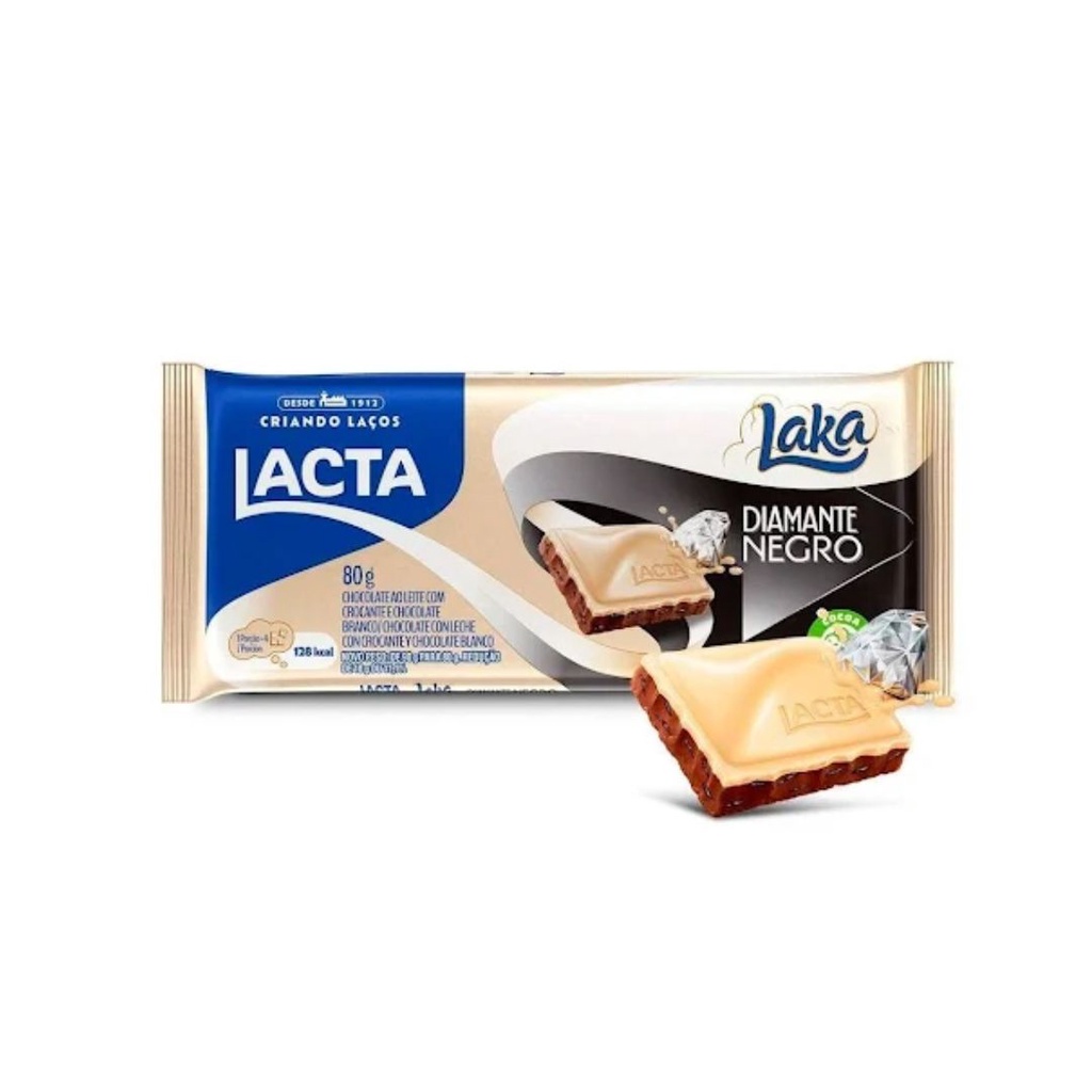 5 Barras De Chocolate Branco Laka 90g Envio Já