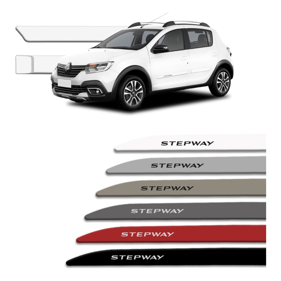 Jogo Friso Lateral Novo Sandero Stepway 2021 2022 2023 2024 | Shopee Brasil