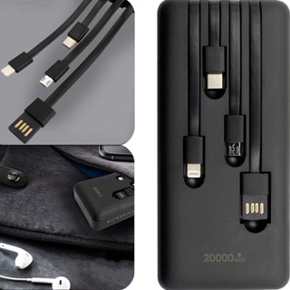 Carregador Portátil Power Bank 20000mah Turbo 4 Saídas Usb