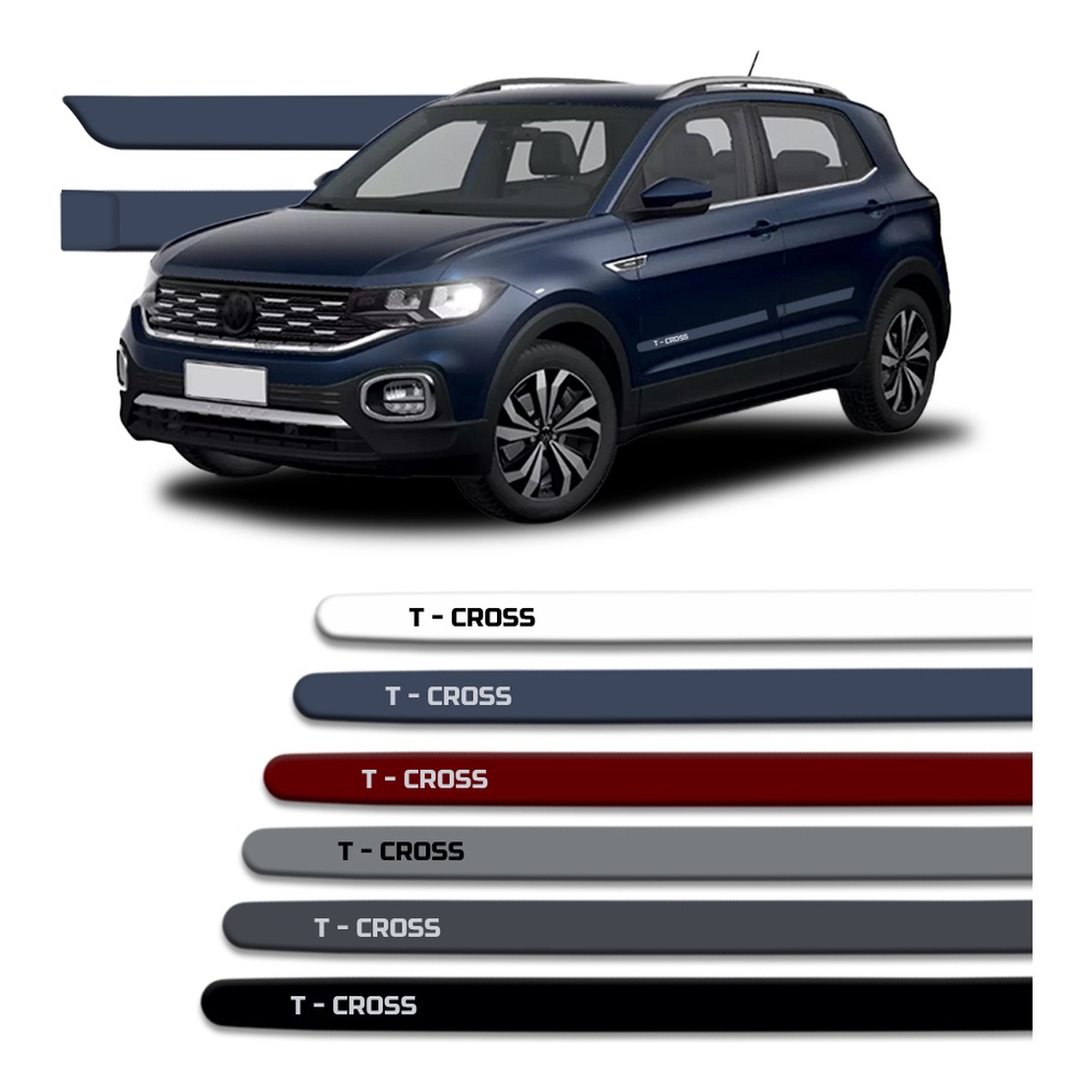 Friso Lateral Porta Vw T-cross Tcross 2020 2021 2022 2023 | Shopee