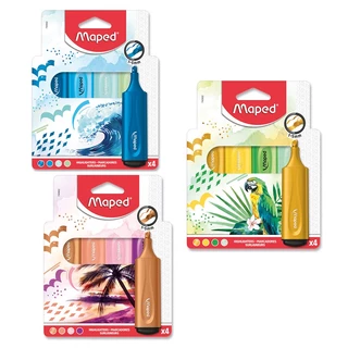 Pincel marca texto temas sortidos estojo 4 cores 740902 Maped