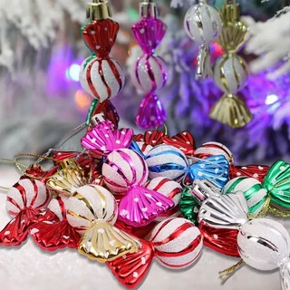 [Featured] Window Pingentes De Chupa-Chupas De Varanda/Pingente De Bola De Natal Doce Multicolor/Decoração De Festa De Ano Novo Ornamento Pendurado Para Crianças