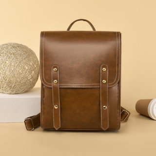 Nova Mochila Casual Feminina Pu De Couro Moda