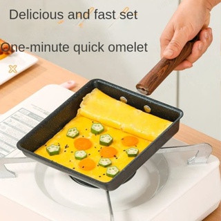 mini Panela Quadrada Yuzi Estilo Japonês Queimando Ovos De Pedra De Arroz Com Ovo Grosso