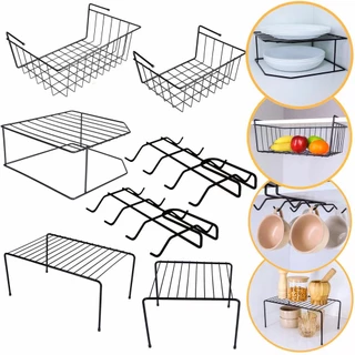 Kit Organizador para Armário com 7 Peças Viena Preto | 02 BEL