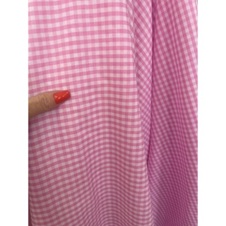 Tricoline Fabricart Xadrez Rosa 100% Algodão 1,50m Largura - Rosa