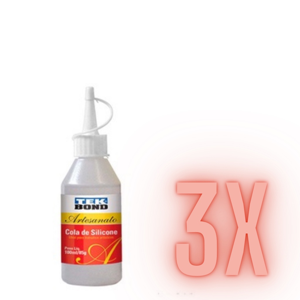 Cola De Silicone Tek Bond 85G/100ml 3 Unidades
